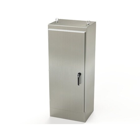 Saginaw Control & Engineering 3 Point Latch with Padlock/Keylock Handle Electrical Enclosures, 60 in H, 18 in D, 24 in W SCE-60EL2418SSFS